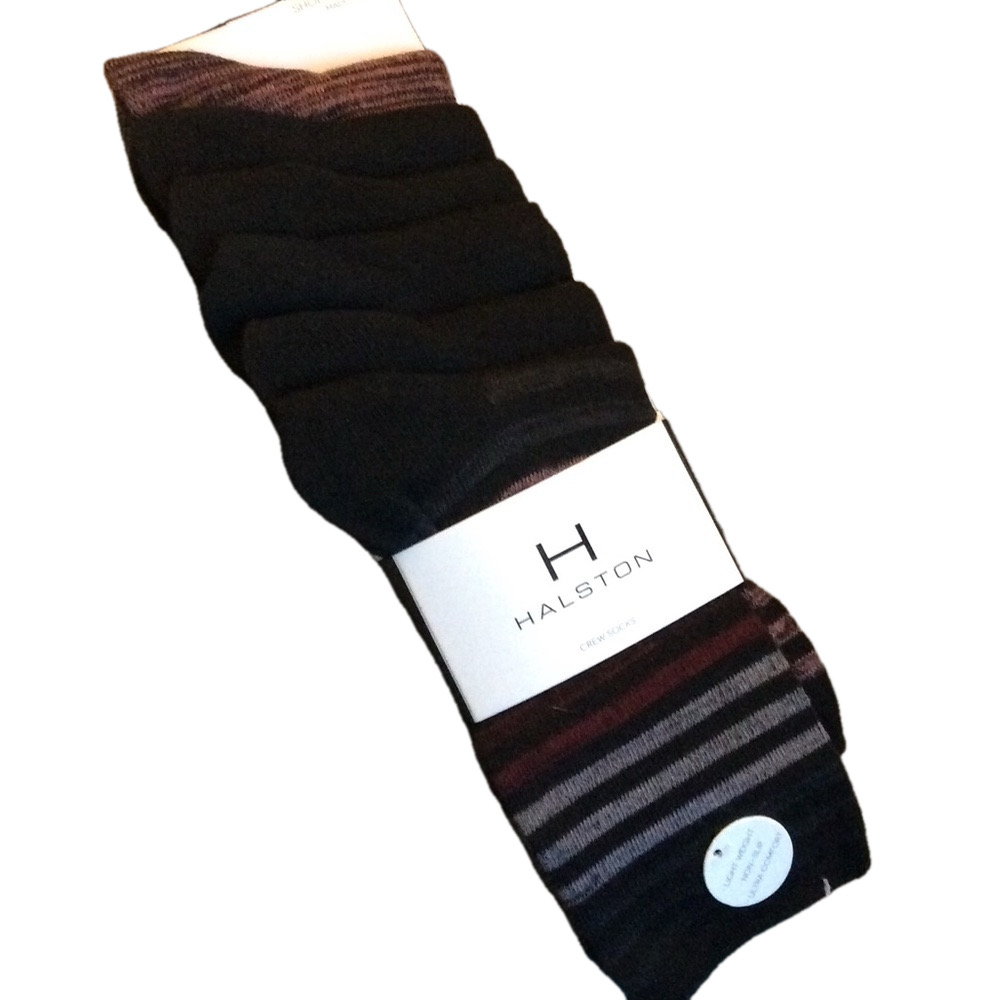 Halston 6 Pair Woman’s Crew Socks Size 4 - 10